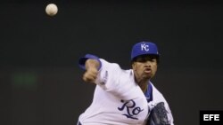 El lanzador de los Reales Yordano Ventura.