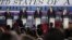  Los republicanos (i-d) Rand Paul, Mike Huckabee, Marco Rubio, Ted Cruz, y Ben Carson participan hoy, miércoles 16 de septiembre de 2015, en el Debate de Candidatos Republicanos a la Presidencia de EE.UU., en Simi valley, California (EE.UU.). El magnate n