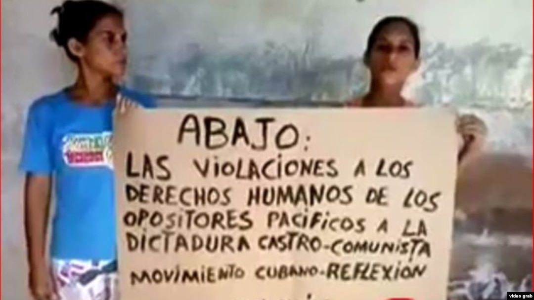 Las hermanas Anairis y Adairis Miranda Leyva, en huelga de hambre desde el 7 de marzo.