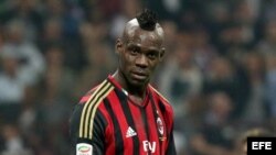 El delantero estrella del AC Milan, Mario Balotelli.
