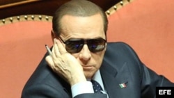 Imagen de archivo del ex primer ministro italiano Silvio Berlusconi, en Roma, Italia. 