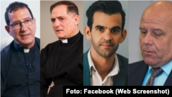 De izquierda a derecha Alberto Reyes y Castor Álvarez, Yoandy Izquierdo y Dagoberto Valdés