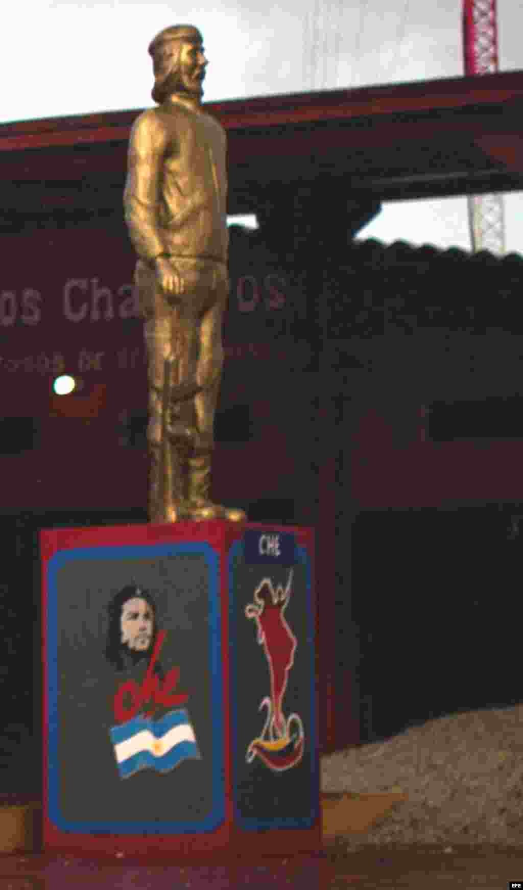 La estatua de Ernesto Guevara.