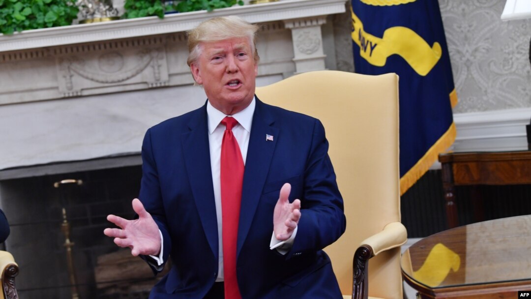 El presidente Donald Trump, mientras sostiene un encuentro con el primer ministro holandés, Mark Rutte, en la Casa Blanca. Nicholas Kamm. (AFP).
