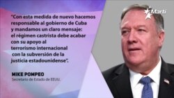 Reacciones ante la inclusión de Cuba en lista de países patrocinadores del terrorismo