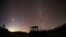 FOTO DE ARCHIVO: Se observan satélites Starlink en el cielo sobre la región de Almaty.