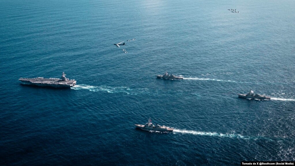 Despliegue militar en el Caribe en la operación Lanza del Sur.