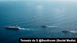 Despliegue militar en el Caribe en la operación Lanza del Sur.