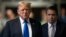 El exmandatario Donald Trump habla ante la prensa en el tribunal de Manhattan, el 30 de mayo de 2024. (Steven Hirsch/ POOL/AFP).