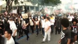 Antidisturbios sofocan una protesta en Río de Janeiro
