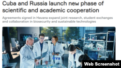 Cooperación entre Cuba y Rusia en materia de biotecnología