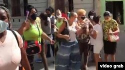 Capturas de video de acto de repudio contra Anamely Ramos. 