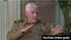 Ramiro Valdés durante una entrevista con la televisión estatal cubana en julio de 2024. 