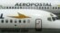 Aviones de una compañía venezolana en las instalaciones del Aeropuerto Simón Bolívar.