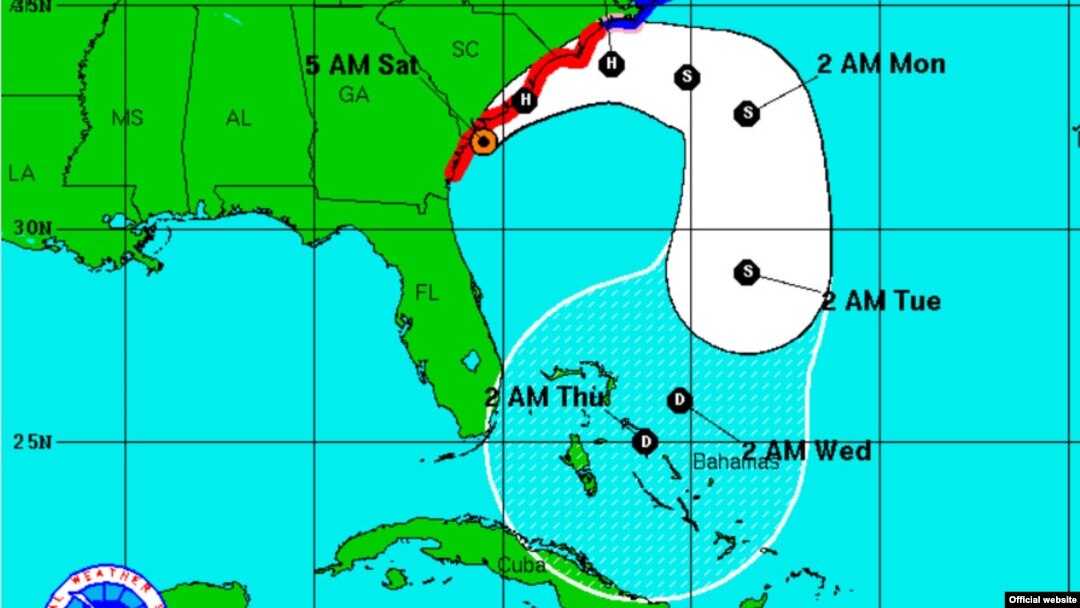 Pronóstico del NHC sobre cono de Matthew en los próximos días