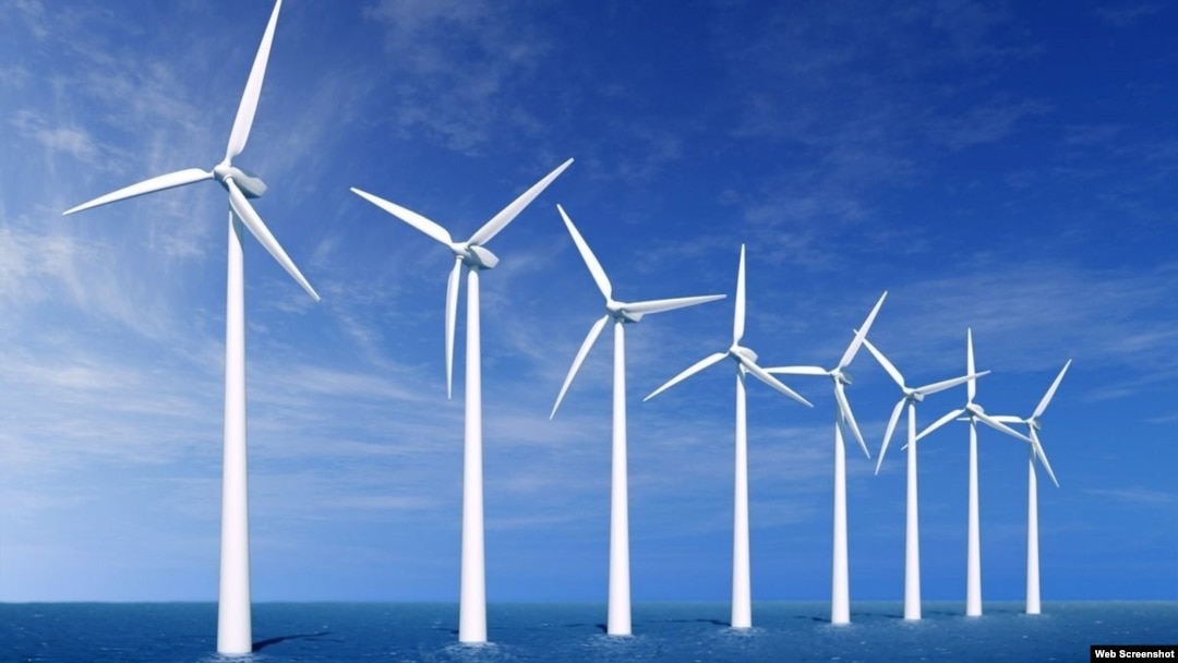 Parque de molinos para producción de energía eólica