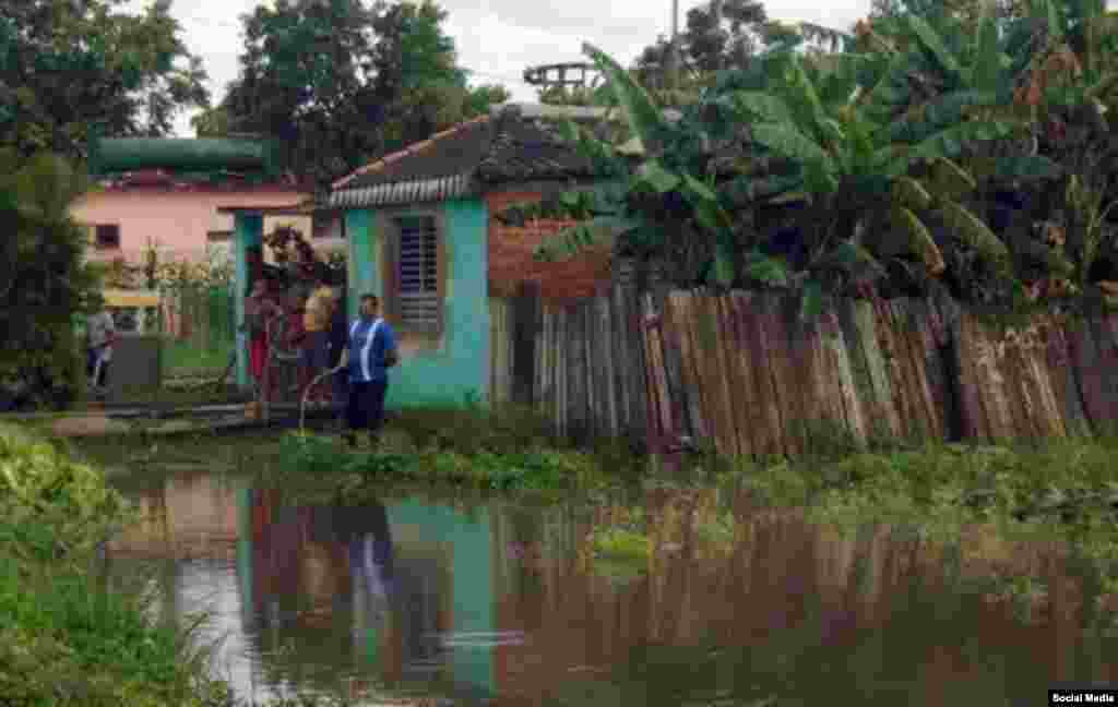 Acumulaciones de lluvia dejadas por la tormenta Alberto en Pinar del Río.