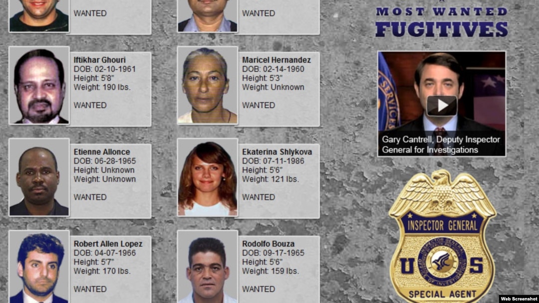 En la lista de los 10 más buscados por fraude al Medicare suelen figurar cubanos. En la más reciente aparecen Maricel Hernández y Rodolfo Bouza.