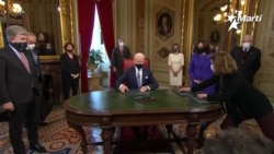 Biden firma 17 órdenes ejecutivas en su primer día como presidente