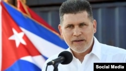 Óscar Pérez-Oliva Fraga en una imagen publicada por un medio oficial cubano. 