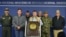 Juan Manuel Santos durante su anuncio de la suspensión del ciclo de diálogos con la guerrilla de las FARC (16 de noviembre).