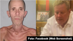 Alexander Díaz Rodríguez expreso político cubano y Mike Hammer, encargado de Negocios de la embajada de EEUU en Cuba
