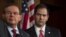 (i-e) El senador demócrata Bob Menendez y el senador republicano Marco Rubio.