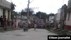 reporta cuba acto de repudio y arrestos Santa Clara 23 junio foto Yoel Bencomo