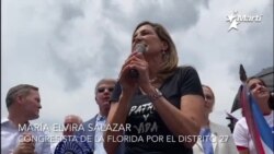 Congresista María Elvira Salazar hace dos pedidos a manifestantes