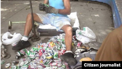 Reporta Cuba. Recogedores de materia prima. Foto: Adonis Salgado.