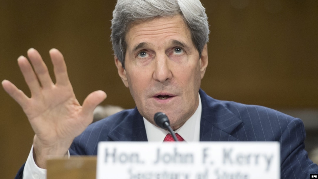 El secretario de Estado estadounidense, John Kerry, comparece en una audiencia ante el Comité de Relaciones Exteriores del Senado