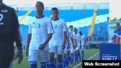 El equipo cubano de fútbol sub 17 años.