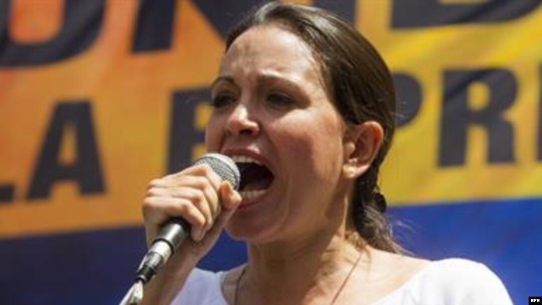 La diputada opositora María Corina Machado.