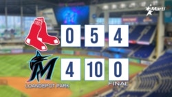 Los Marlins de Miami vencen a los Medias Rojas de Boston y evitan la barrida