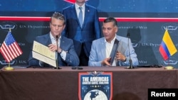 El secretario de Guerra de Estados Unidos, Pete Hegseth, da la bienvenida a Colombia a la alianza contra el narcotráfico.