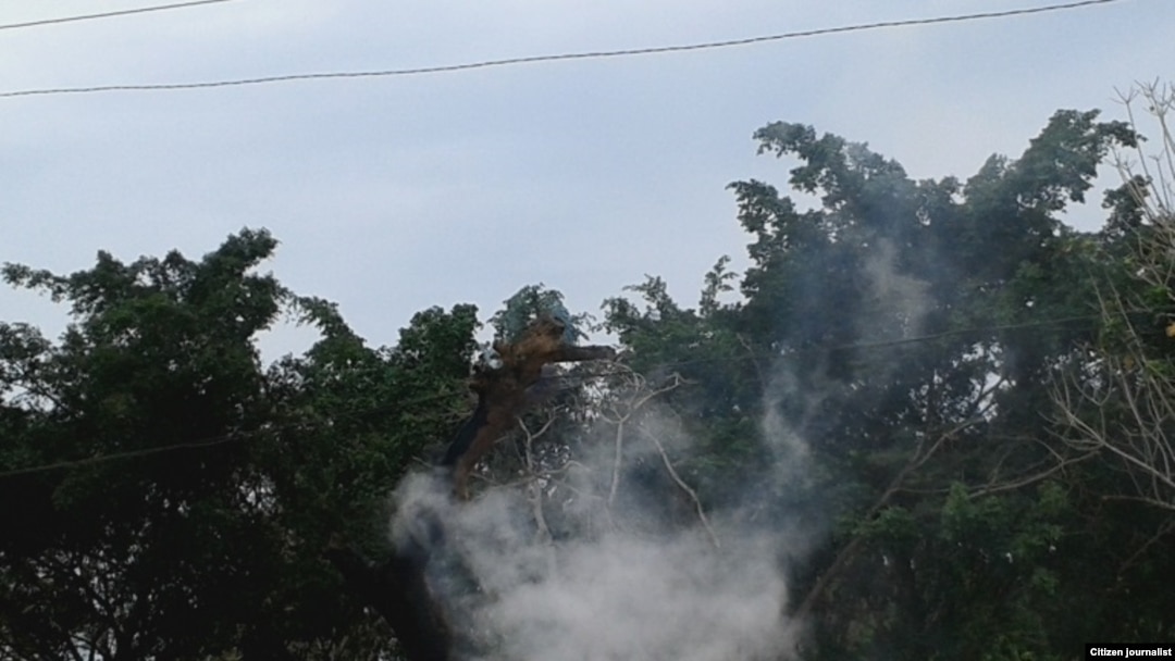 Incendio en el reparto Primero de Mayo, en Boyeros,
