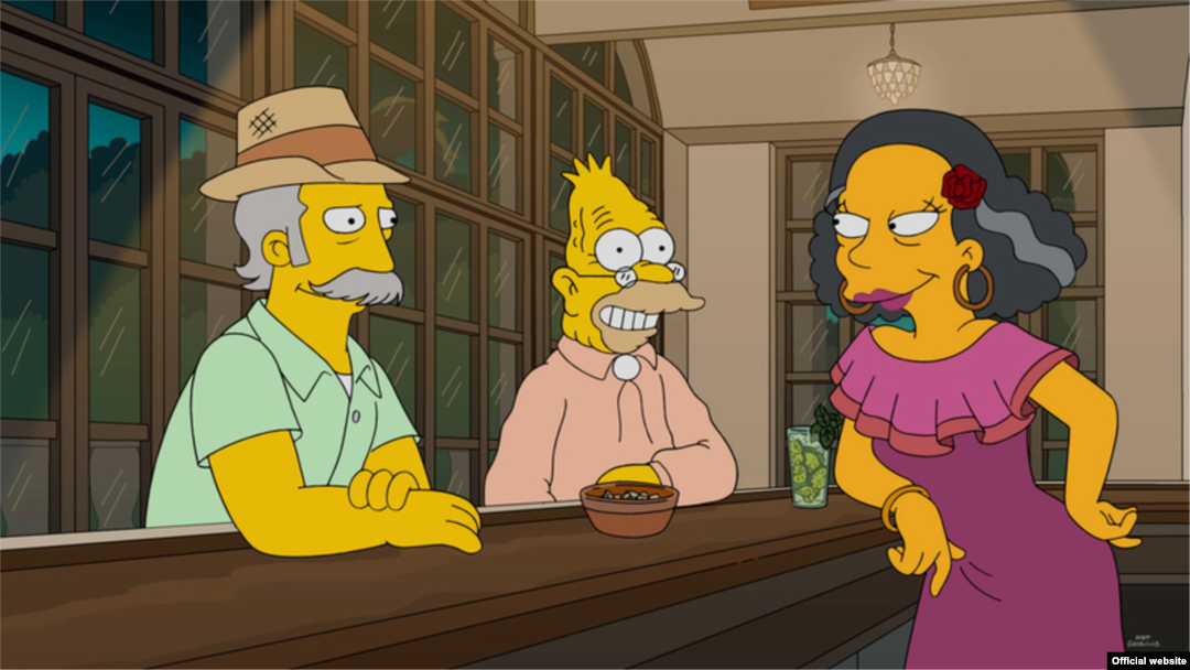 Grandpa Simpson se enamora en un bar de La Habana