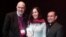 Mariela Castro junto al Rev. Elder Troy Perry, Obispo fundador de la ICM, y el Rev. Elder Héctor Gutiérrez (der.).