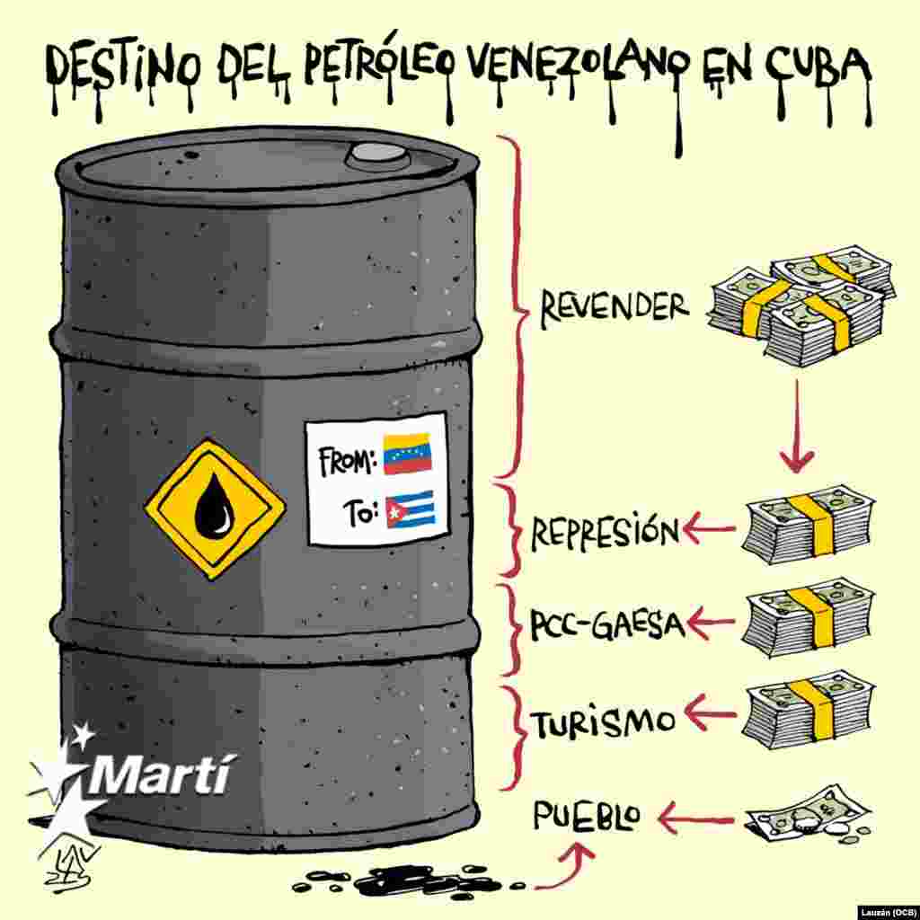Régimen cubano revendío la mayoría del petróleo que recibió de Venezuela.