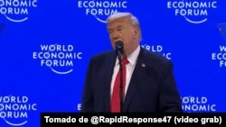 Donald Trump en el Foro Económico Mundial en Davos, el 21 de enero de 2026.