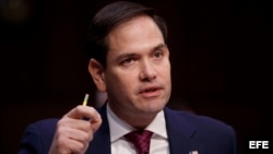 Marco Rubio durante una sesión en el Senado de EEUU. (Archivo)