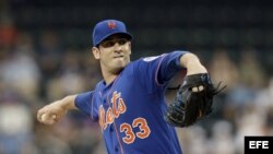 El lanzador de los Mets de New York, Matt Harvey. 