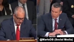 El congresista Mario Díaz-Balart pregunta al secretario de Guerra Pete Hegseth sobre Cuba en una sesión del Congreso. 