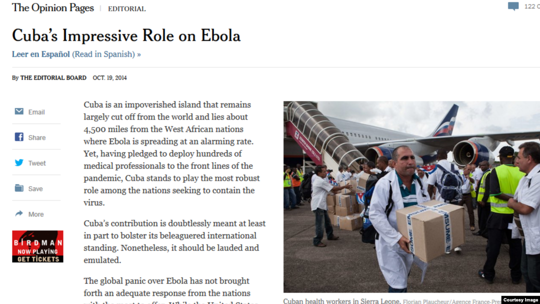 Editorial del diario The New York Times.