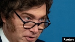 El presidente Javier Milei durante su discurso en la Universidad Yeshiva, Nueva York, el 9 de marzo de 2026. REUTERS/David 'Dee' Delgado/File Photo