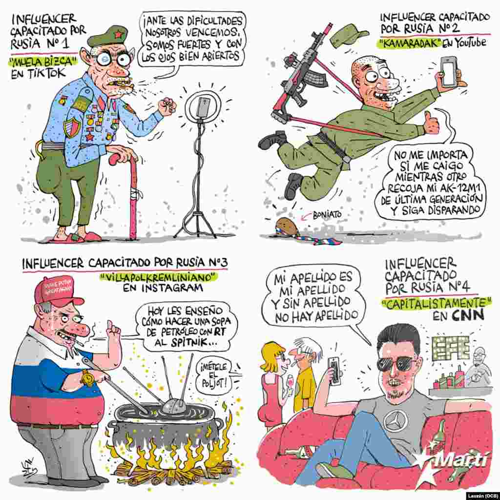 Informe revela que Moscú capacitó a “influencers” del régimen cubano.