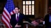 El secretario de Estado, Marco Rubio, habla con la prensa en la Embajada de EE. UU. en Roma, Italia, el 8 de mayo de 2026. STEFANO RELLANDINI/Pool vía REUTERS
