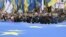 Protesta en Kiev por la ruptura del acuerdo con la UE. 
