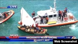 Guardia costera intercepta embarcación a dos m illas de las costas de Miami.