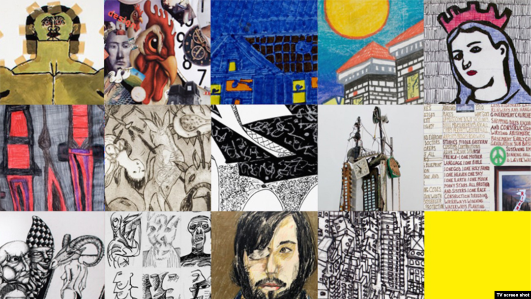 Collage del catálogo de artistas de la Fundación Naemi.